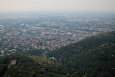 Vue oblique de Quartier Weststadt in Heidelberg dans le département Bade-Wurtemberg, Allemagne