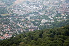 Vue aérienne de Quartier Alte Stadtgärtnerei in Heidelberg dans le département Bade-Wurtemberg, Allemagne