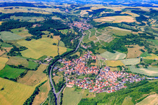 Vue aérienne de Et contournement sur la B38 à Alsenz dans le département Rhénanie-Palatinat, Allemagne