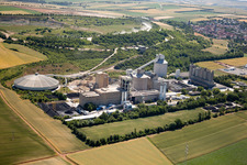 Vue aérienne de Cimenterie Dyckerhoff à Göllheim dans le département Rhénanie-Palatinat, Allemagne