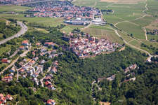 Vue aérienne de De l'ouest à Neuleiningen dans le département Rhénanie-Palatinat, Allemagne