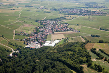 Vue aérienne de De l'ouest à Kleinkarlbach dans le département Rhénanie-Palatinat, Allemagne