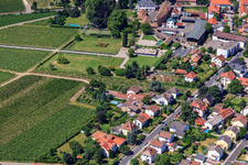 Vue oblique de Rue de la gare à le quartier Wachenheim in Wachenheim an der Weinstraße dans le département Rhénanie-Palatinat, Allemagne