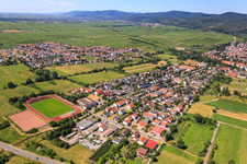 Vue aérienne de Terrain de sport du TSG 1849 Deidesheim eV à Deidesheim dans le département Rhénanie-Palatinat, Allemagne