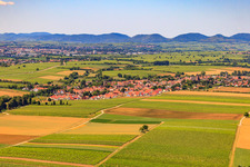 Vue aérienne de De l'est à Essingen dans le département Rhénanie-Palatinat, Allemagne