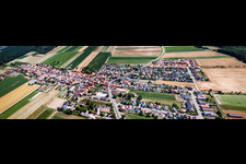 Vue aérienne de Panorama à le quartier Hayna in Herxheim bei Landau dans le département Rhénanie-Palatinat, Allemagne