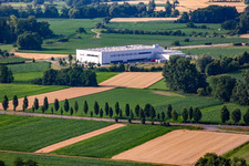 Vue aérienne de ADA Cosmetics International GmbH à le quartier Bodersweier in Kehl dans le département Bade-Wurtemberg, Allemagne