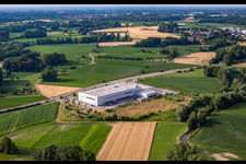 Vue aérienne de ADA Cosmetics International GmbH à le quartier Bodersweier in Kehl dans le département Bade-Wurtemberg, Allemagne
