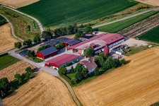 Vue aérienne de Hansjörg Körkel & Cornelia Will-Körkel Kirschhof à le quartier Bodersweier in Kehl dans le département Bade-Wurtemberg, Allemagne