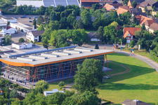 Vue aérienne de Monde de vie par Weber-Haus à le quartier Linx in Rheinau dans le département Bade-Wurtemberg, Allemagne