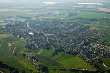 Kilstett dans le département Bas Rhin, France depuis l'avion