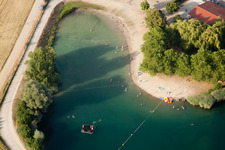Vue aérienne de Peste à Gambsheim dans le département Bas Rhin, France