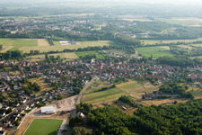 Oberhoffen-sur-Moder dans le département Bas Rhin, France depuis l'avion