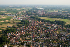 Image drone de Oberhoffen-sur-Moder dans le département Bas Rhin, France