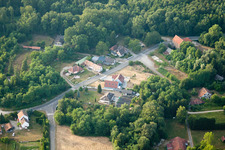 Vue aérienne de Königsbruck à Leutenheim dans le département Bas Rhin, France