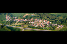 Vue aérienne de Panorama à Kesseldorf dans le département Bas Rhin, France