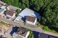 Vue aérienne de Elsässerstrasse Frey machines spéciales à Kandel dans le département Rhénanie-Palatinat, Allemagne