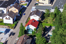 Rue Elsässer à Kandel dans le département Rhénanie-Palatinat, Allemagne vue du ciel