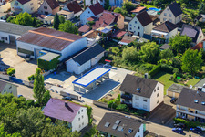 Photographie aérienne de Elsässerstrasse, nouveau lave-auto à Kandel dans le département Rhénanie-Palatinat, Allemagne