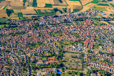 Photographie aérienne de Centre-ville à Rülzheim dans le département Rhénanie-Palatinat, Allemagne