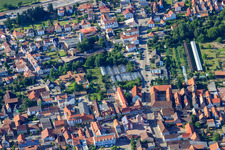 Vue aérienne de Neue Landstr à Rülzheim dans le département Rhénanie-Palatinat, Allemagne