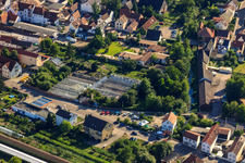 Vue aérienne de Serres sur Lindenstr à Rülzheim dans le département Rhénanie-Palatinat, Allemagne