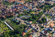Serres sur Lindenstr à Rülzheim dans le département Rhénanie-Palatinat, Allemagne d'en haut