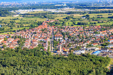 Photographie aérienne de Du nord à Jockgrim dans le département Rhénanie-Palatinat, Allemagne