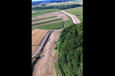 Photographie aérienne de Construction de polders à Neupotz dans le département Rhénanie-Palatinat, Allemagne