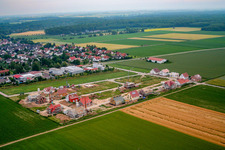 Vue aérienne de Nouvelle zone de développement Brotäcker à Steinweiler dans le département Rhénanie-Palatinat, Allemagne