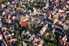 Quartier Billigheim in Billigheim-Ingenheim dans le département Rhénanie-Palatinat, Allemagne d'en haut