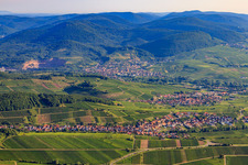 Vue aérienne de Birkweiler, Albersweiler à Ranschbach dans le département Rhénanie-Palatinat, Allemagne