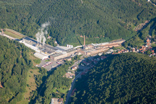 Vue oblique de Usine de carton Buchmann GmbH à le quartier Sarnstall in Annweiler am Trifels dans le département Rhénanie-Palatinat, Allemagne