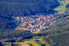 Vue aérienne de Du nord à Vorderweidenthal dans le département Rhénanie-Palatinat, Allemagne