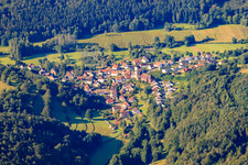 Vue aérienne de Du nord à Niederschlettenbach dans le département Rhénanie-Palatinat, Allemagne