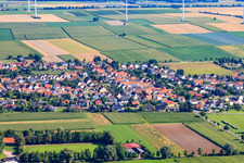 Photographie aérienne de Du sud à Minfeld dans le département Rhénanie-Palatinat, Allemagne