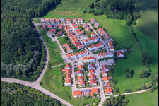 Vue aérienne de Nouvelle zone de développement au Schnabel à Wörth am Rhein dans le département Rhénanie-Palatinat, Allemagne