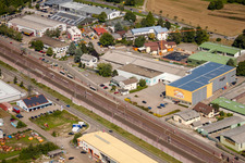 Vue aérienne de Industriestr à Sinzheim dans le département Bade-Wurtemberg, Allemagne