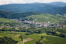 Vue oblique de Quartier Gallenbach in Baden-Baden dans le département Bade-Wurtemberg, Allemagne