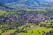Vue aérienne de Du nord à le quartier Steinbach in Baden-Baden dans le département Bade-Wurtemberg, Allemagne