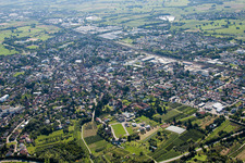 Vue oblique de Bühl dans le département Bade-Wurtemberg, Allemagne