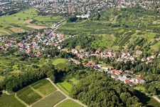 Vue aérienne de Kappelwindeck à le quartier Rittersbach in Bühl dans le département Bade-Wurtemberg, Allemagne