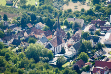Vue aérienne de Saint Romain à le quartier Mösbach in Achern dans le département Bade-Wurtemberg, Allemagne