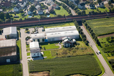Vue aérienne de Print Equipment GmbH à le quartier Weier in Ottersweier dans le département Bade-Wurtemberg, Allemagne