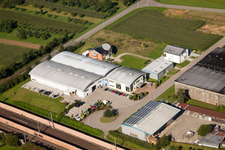 Vue aérienne de Print Equipment GmbH à le quartier Hatzenweier in Ottersweier dans le département Bade-Wurtemberg, Allemagne