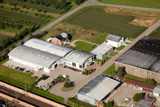 Vue aérienne de Print Equipment GmbH à le quartier Hatzenweier in Ottersweier dans le département Bade-Wurtemberg, Allemagne