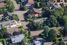 Vue aérienne de Fasanenstr à le quartier Vimbuch in Bühl dans le département Bade-Wurtemberg, Allemagne