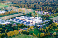 Vue aérienne de Industriestr à le quartier Schaidt in Wörth am Rhein dans le département Rhénanie-Palatinat, Allemagne