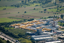 Vue aérienne de Neumalsch, usine Ytong à Malsch dans le département Bade-Wurtemberg, Allemagne