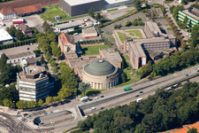 Vue aérienne de Pichet isotherme, Cathédrale du Christ à le quartier Grünwinkel in Karlsruhe dans le département Bade-Wurtemberg, Allemagne